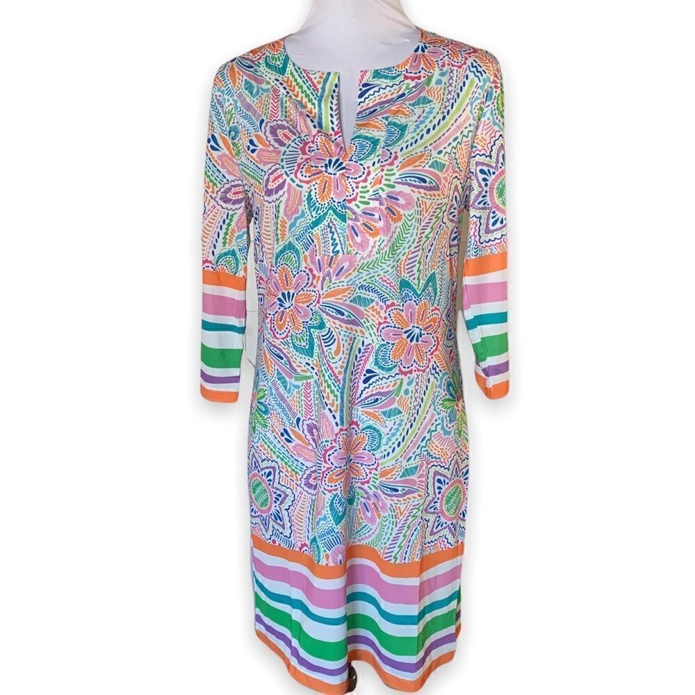 NWT Jeanne Pierre Klifa sz S ISABELLA dress in Maui print